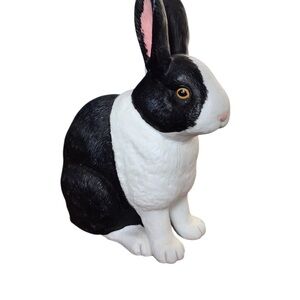 Dept. 56 Black and White Rabbit Ceramic 1990 Figurine